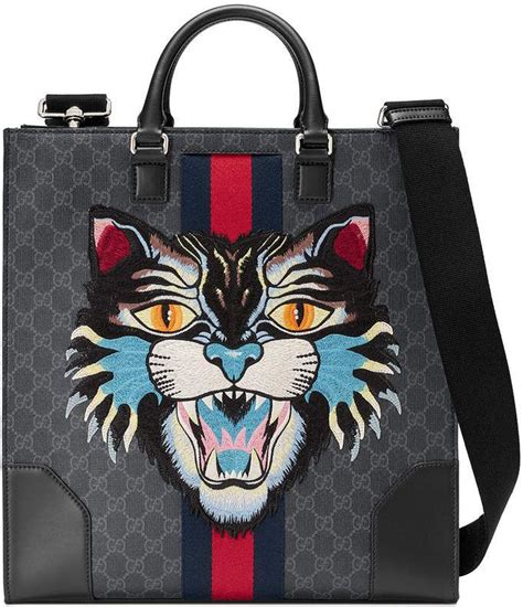 gucci ring mens cat|Gucci tote with cat.